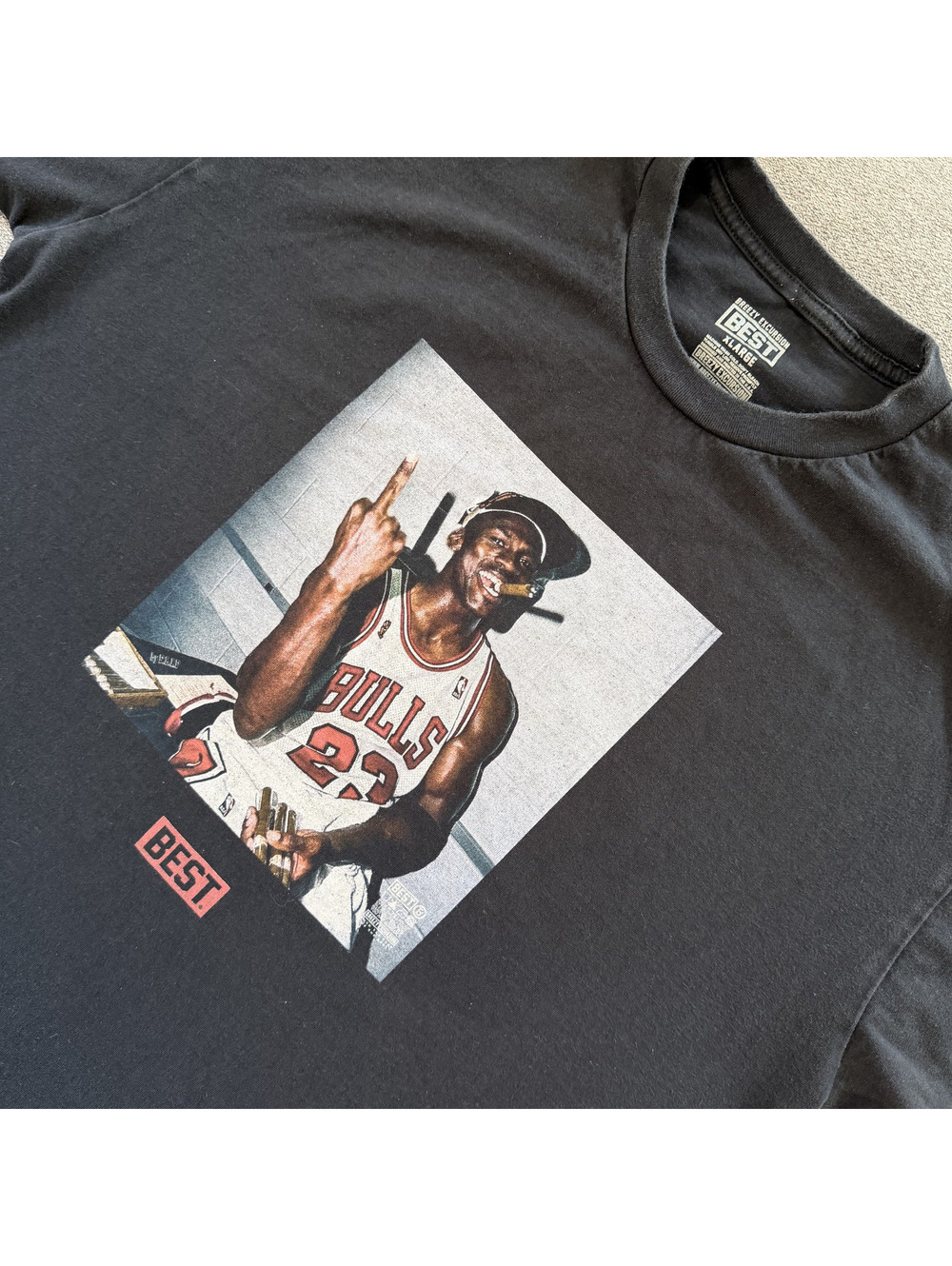 Breezy Excursion BEST Bulls 23 Cigar Graphic T-Shirt XL Black Streetwear